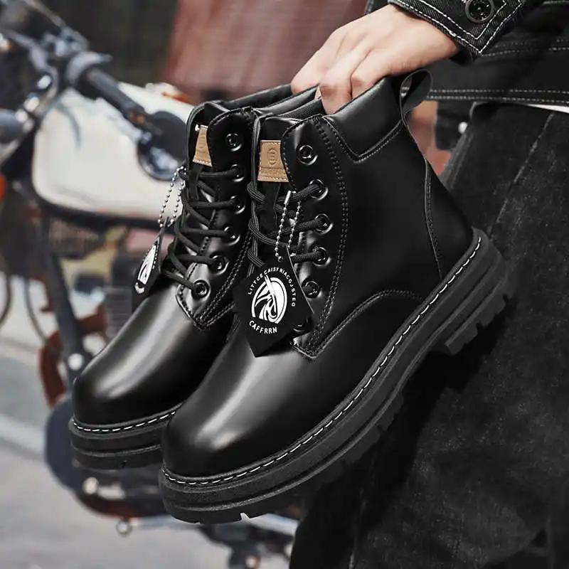 Fashion Plus Size Round Foot Unisex Running Shoes Mary Jane Men's Black Boot Men's Casual Sneakers Sports Vietnam Health Celebrity