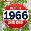 Retro 1966 Metallblechschild 20x20 Vintage Wandkunst für Heimbar Garage Man Cave Dekoration
