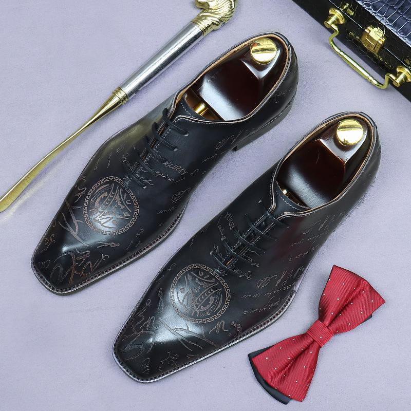 Whole Leather Genuine Leather Oxford Cowhide Inner Drill Men's Dress Business Leather Shoes Men's Shoes