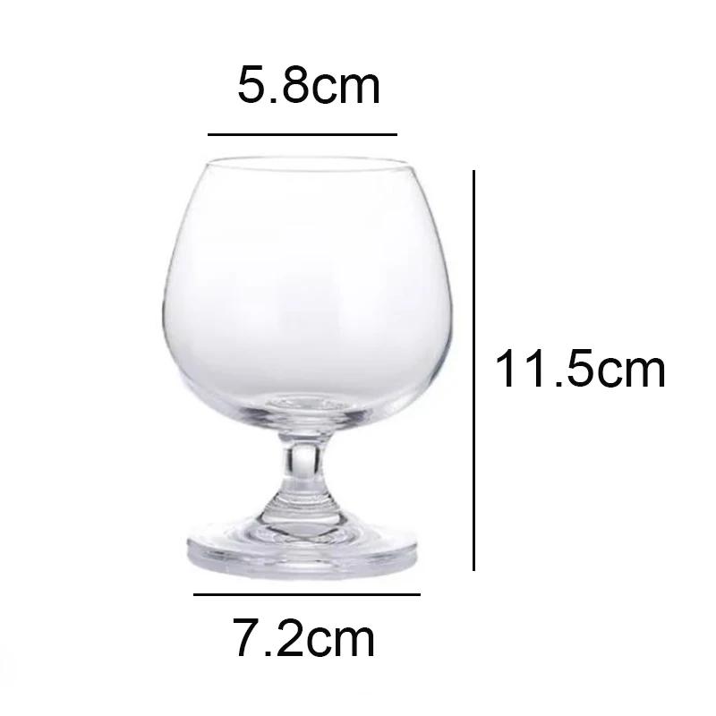 Set 2 Pezzi 8.7oz 255ml Calici da Vino Rosso a Piedi Corti Set Bar Calici per Vino Straniero Cocktail Calice Trasparente per Cognac Utensili per Vino