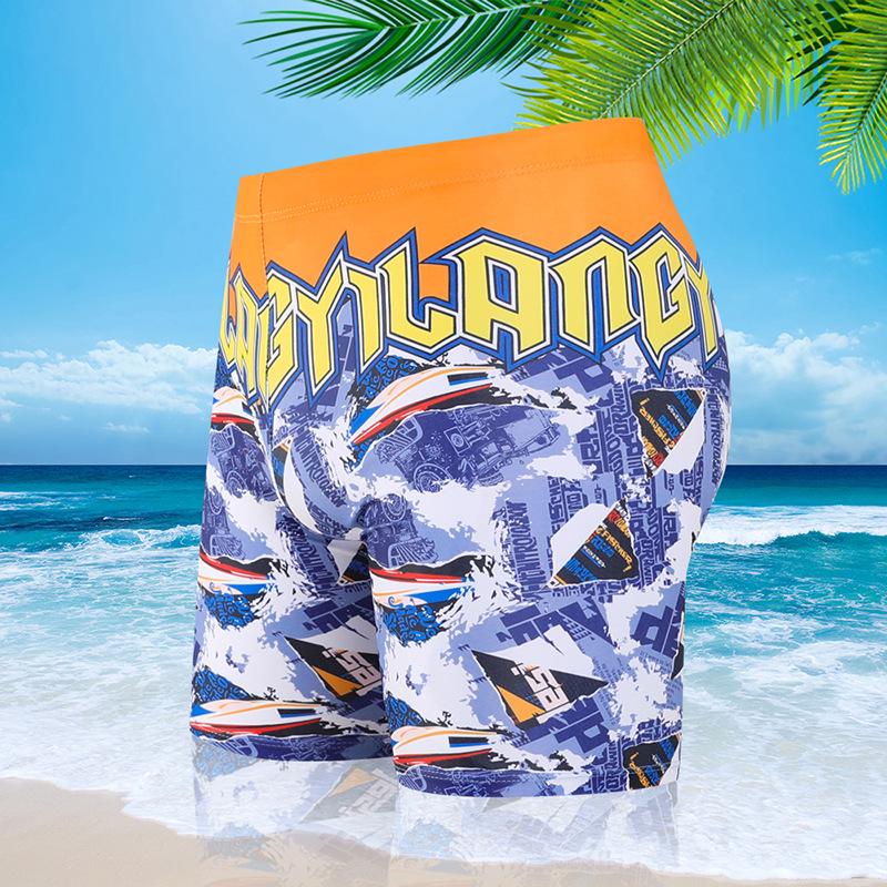 

2024 Men s Trendy Swim Trunks - Teenagers Hot Spring Square Leg Swimming Shorts 3XL