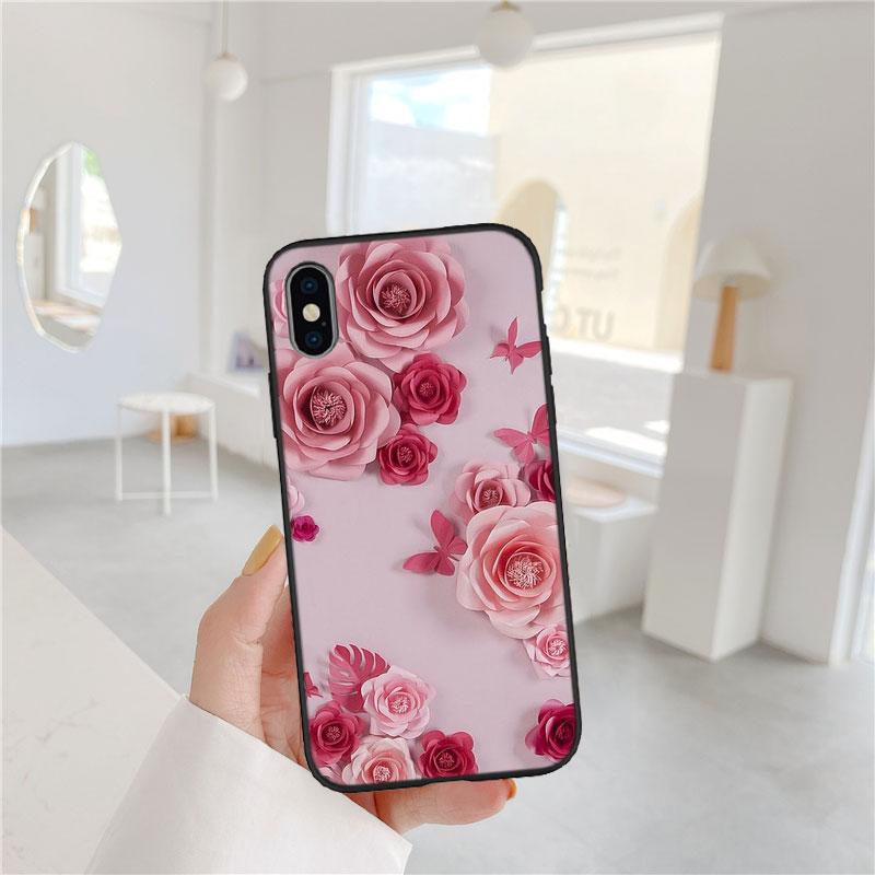 PP52 Rose Colorful Soft Shell Phone Case for OPPO A3 Pro A72 A74 A76 A77 A77S A78 A79 A94 A95 A18 A40M A58