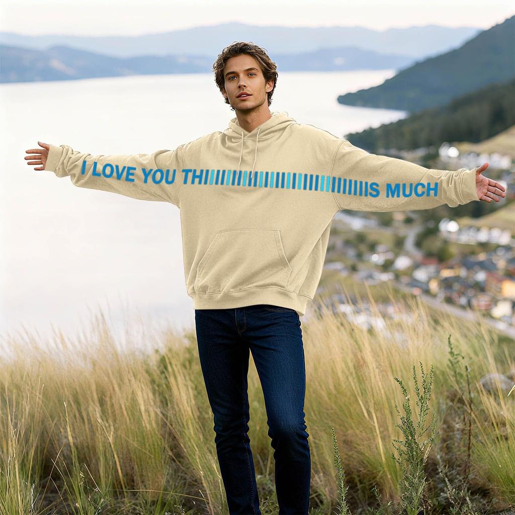 Damen Modisches Lässiges Langärmeliges Paare Buchstaben-Print Kapuzen-Sweatshirt