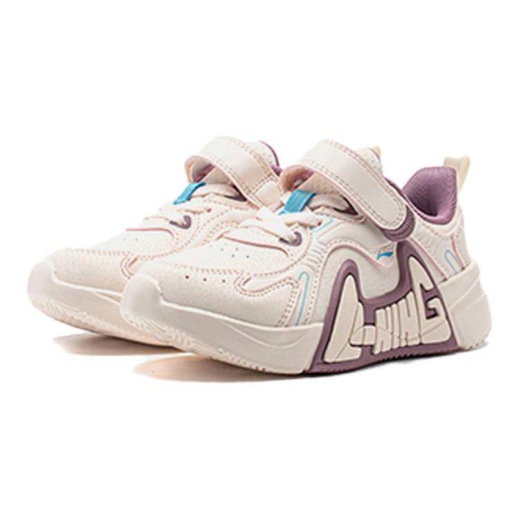 Li Ning Comfortable Versatile Shock Absorbing Low Top Kids Running Shoes Kids Shoes Pink YKNT124-6