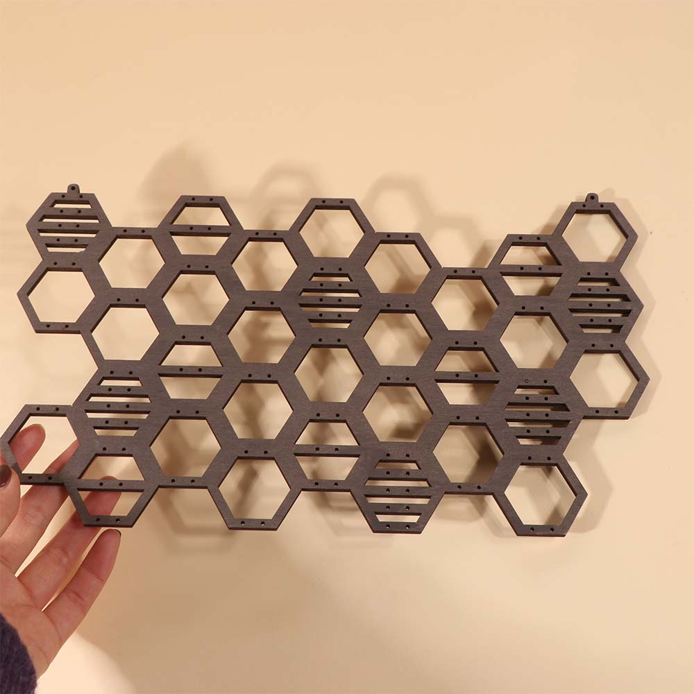 Wooden Earrings Display Stand Wall Mounted Jewelry Organizer  Women Girls