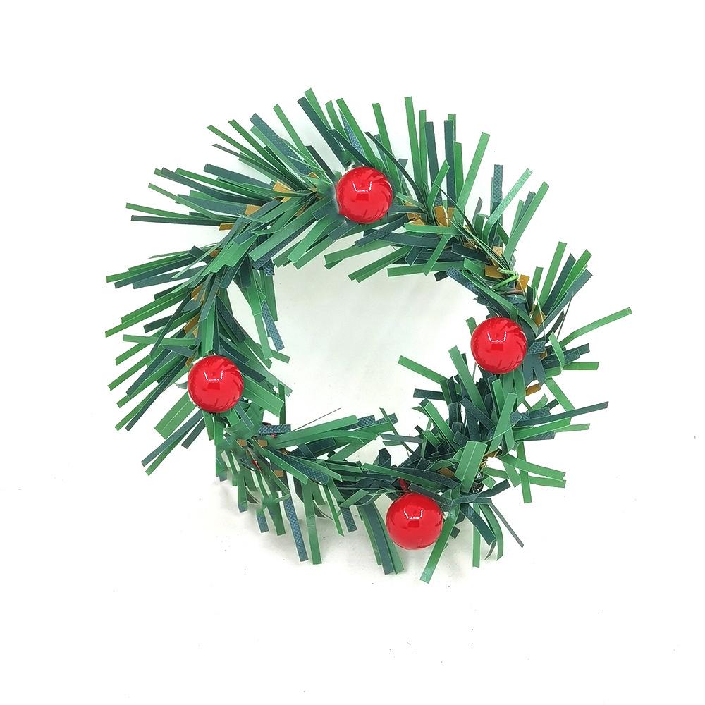 Cross-Border Christmas Floral Vine Napkin Ring - Iron Wire Green Leaf Wreath for Table Decoration