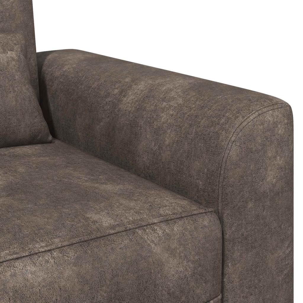 Armchair Dark Gray Faux Suede