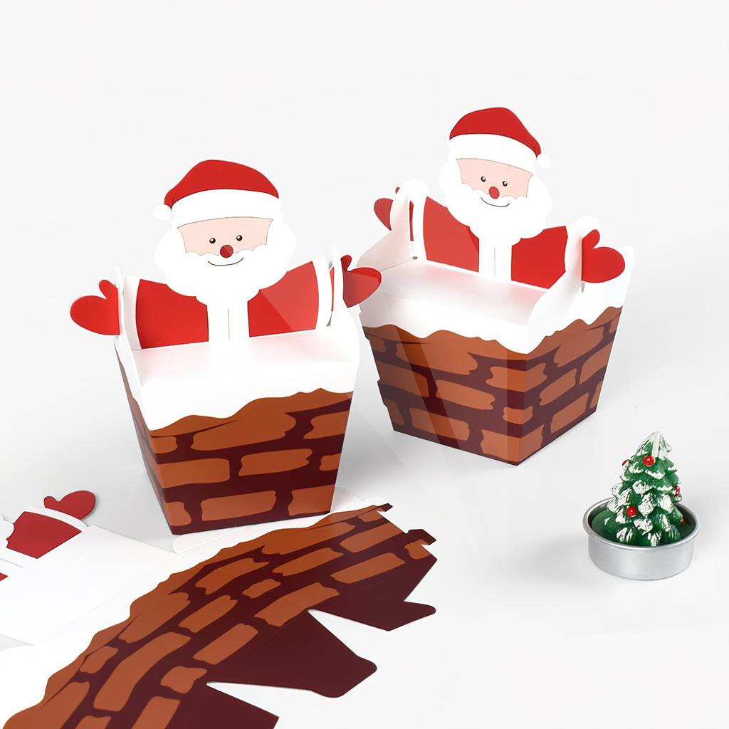 10pcs Christmas Gift Packaging Box, Christmas Gift Box