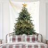 VIKAMA Christmas and New Year Tapestries Christmas Tree Lights Golden Stars Bedroom and Living Room Wall Decorations