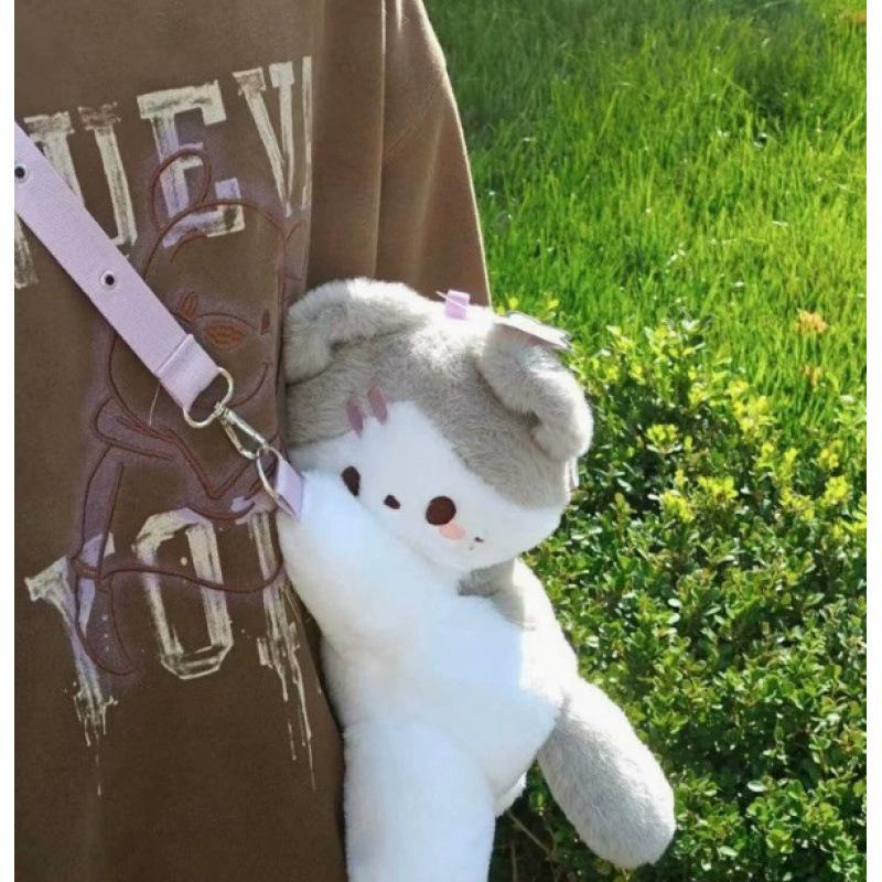 Wholesale Little Penguin Lamb Lying Bag Cute Plush Bag Backpack Doll Crossbody Cute Cartoon