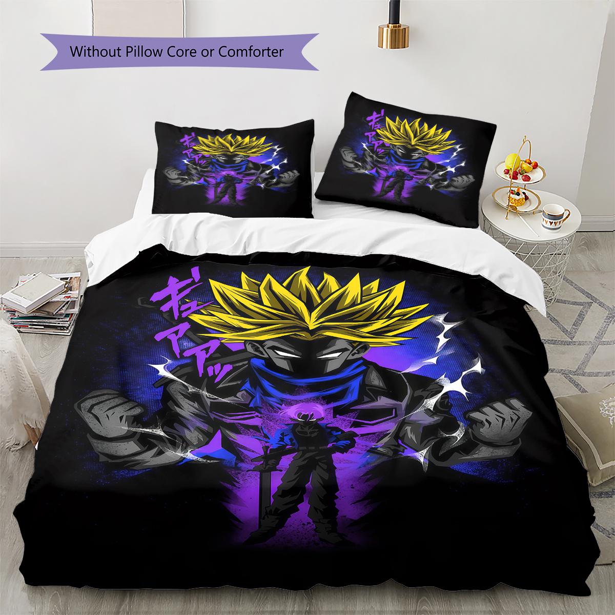 

Dragon Ball Super Pattern Bedding,Quilt Set Quilt Cover Pillowcase Home Birthday Gift (1 * duvet cover + 2 * pillowcase, without core) 135x200cm