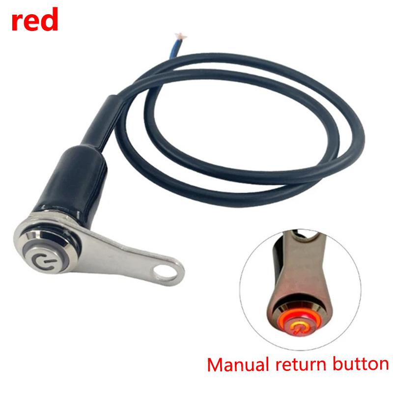 1pc LED Motorcycle Switch ON+OFF Handlebar Mount Aluminum Alloy Waterproof 12V Fog Light Lamps Motorbike Horn Push Button Switch