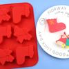 6 Christmas Socks Silicone Cake Mold Christmas Silicone Chocolate Mold DIY Cake Silicone Baking