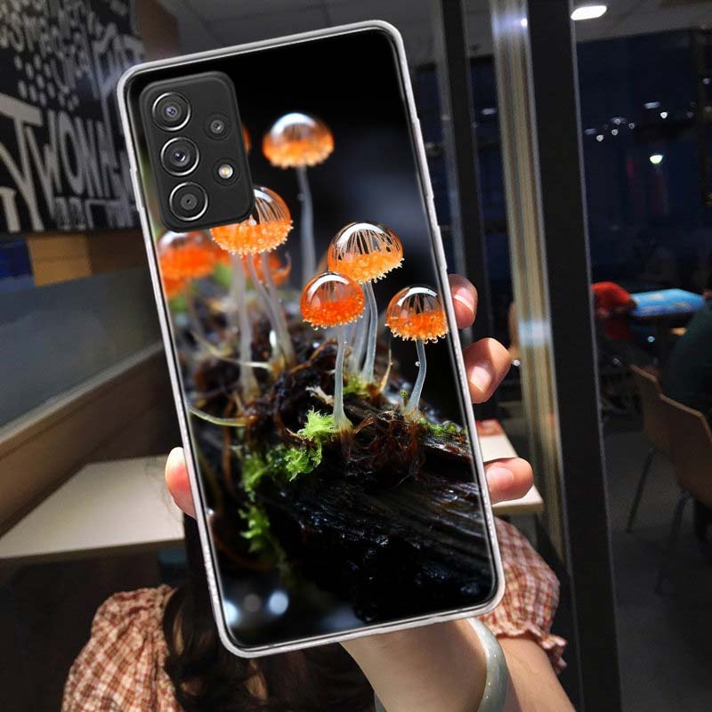 Fungal Aesthetics Phone Case for Samsung A54 A57 A37 A17 A14 A15 A12 A24 A34 A55 A35 A25 A52S A07 A05S A04S A22 A32 A72 Galaxy N