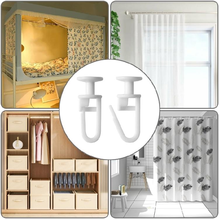 50Pcs Curtain Slide Hooks Drapery Gliders Lockable For Enhancing Functionality for Living Room Bedroom Or Office