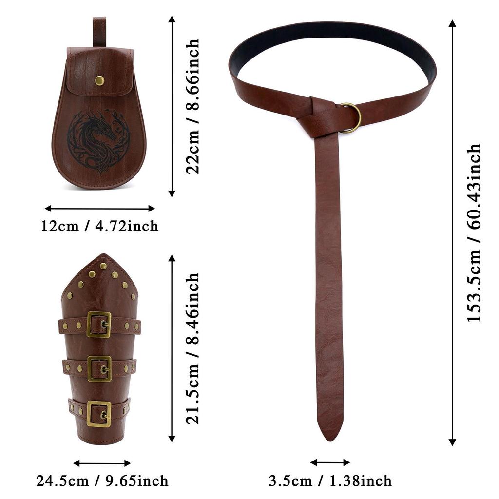 Středověký vikingský opasek parní náramek renesanční vintage ledvinka halloweenské cosplay doplňky pro převleky