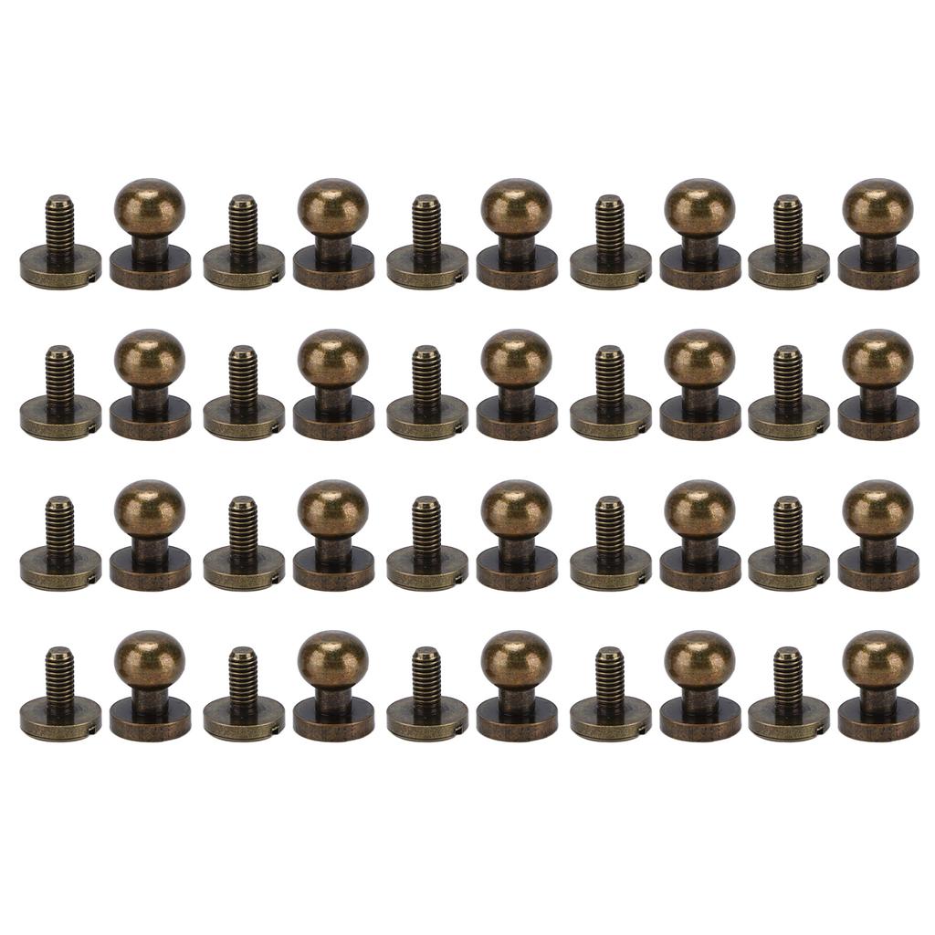 20set Brass Rivets Bronze Wear Resistance Luggage Hardware Accessories for Handbags Shoes Clothes
