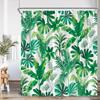 Tropical Leaves Monstera Shower Curtain Jungle Forest Green Leaf Plants Greenery Bathroom Decorations Nordic Modern Bath Curtain