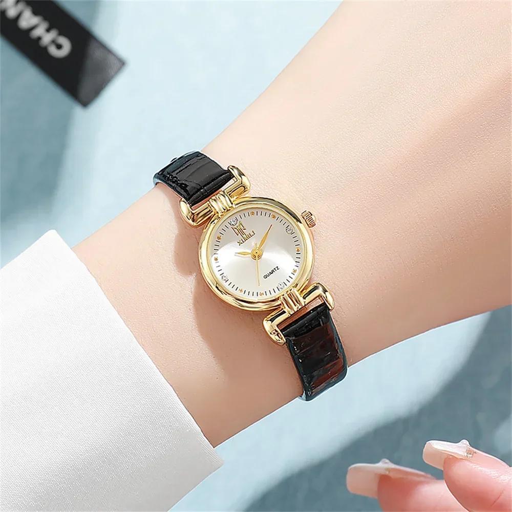 Ladies 2026 New Fashion Small Simple Diamonds Business Quartz Watch Women's Green Women Dress Clock Luxury Gift Wristwatch