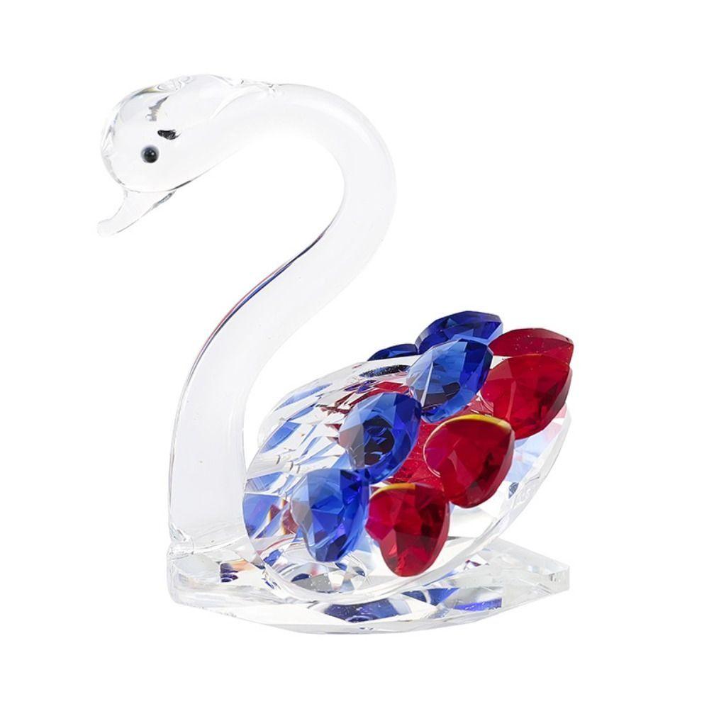 

Creative Desktop Ornament Elegant Swan Glass Figurines Beautiful Crystal Swans Home