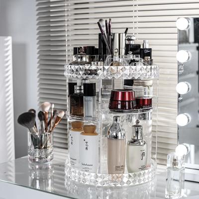 Drehbarer Make-up-Organizer Verstellbar Langlebig Rotierend Kosmetik Parfüm Hautpflegeprodukte Sortierregal Badezimmerzubehör