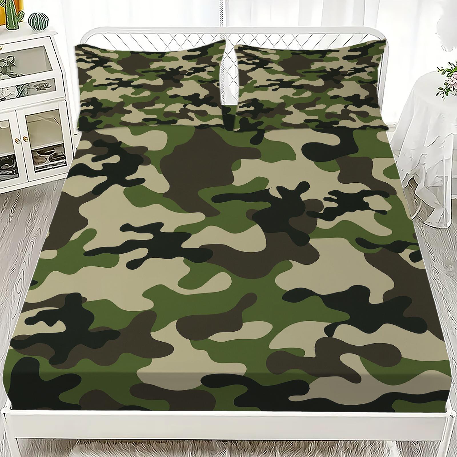 

1PC Polyester Sheet Soft Digital Print Fitted Sheet Without Pillowcase Double Sheet Bedroom Decor Gift For Kids Boys Bed Linen 90x200x25cm