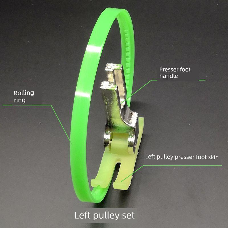 

Flatbed Sewing Machine Nt-18 Roller Presser Foot with Plastic Ring, Imported down Leather Zipper Plastic T35 Cotton Roller Presser Foot 2 A Set of Left Presser Feet with Pulley