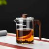 Heat-Resistant Glass Teapot with Wooden Handle