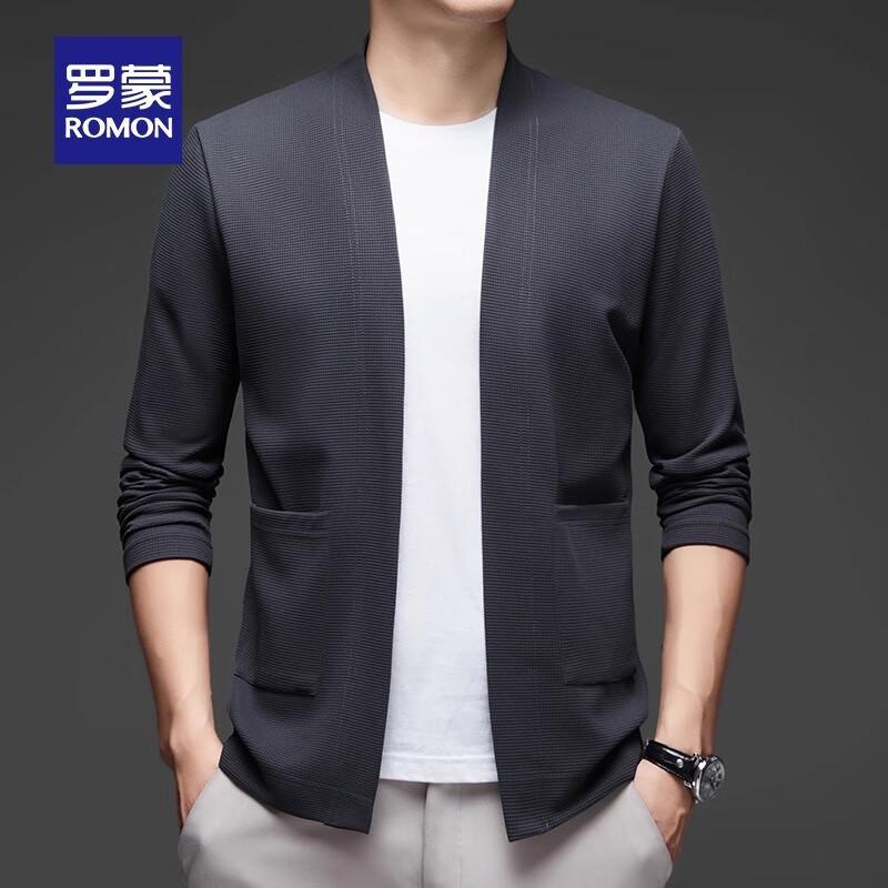 Romon Men's Business Casual Knitted Cardigan Jacket
