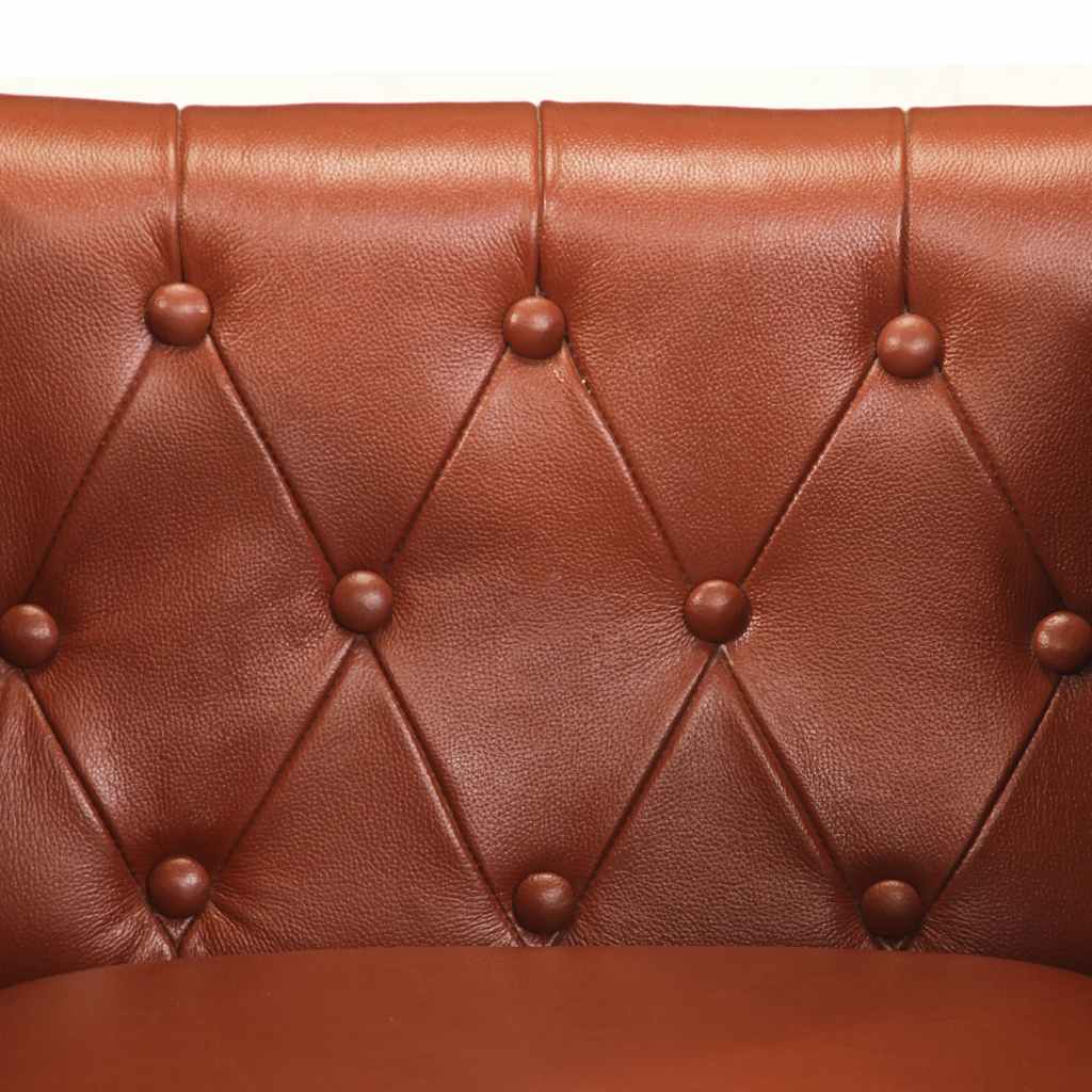 Armchair in Brown Genuine Leather