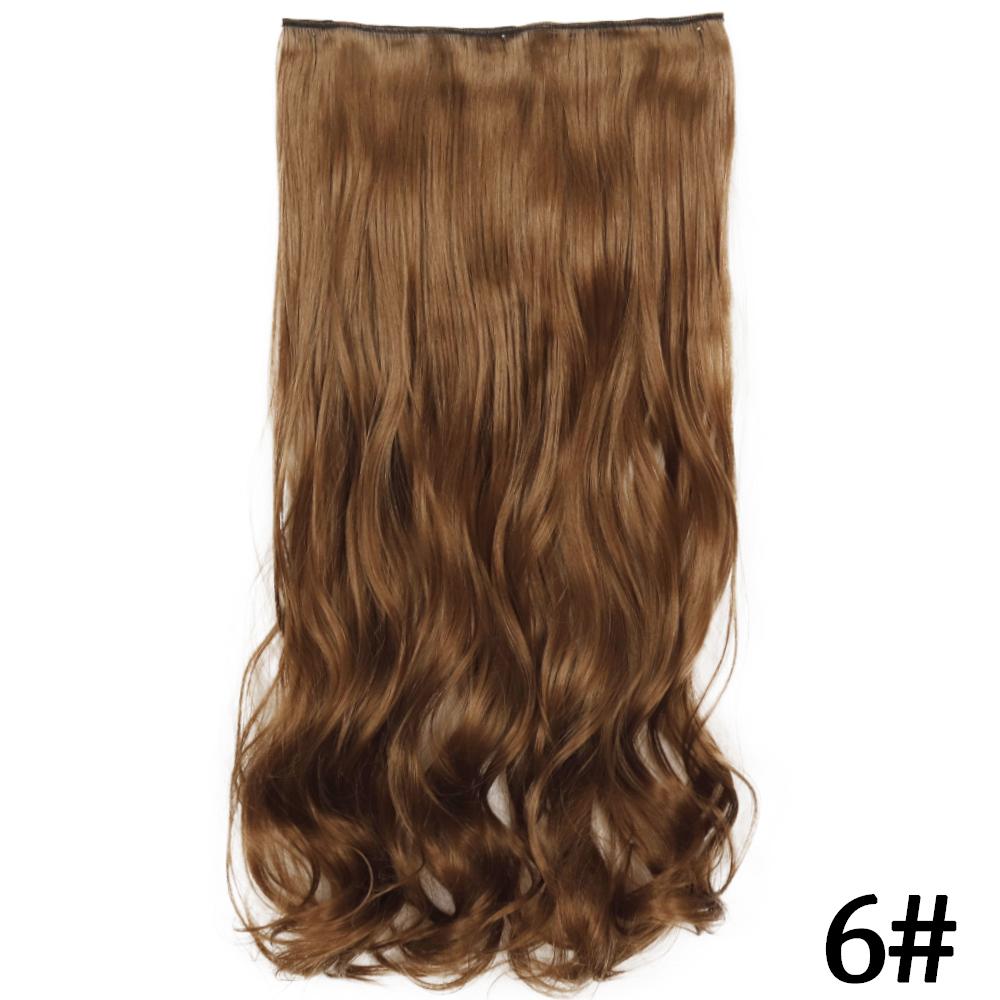 MERISIHAIR Women Fashion Long Straight Synthetic Fiber Hair Extensions 5 Clips Invisible Hairpiece for Daily Wear