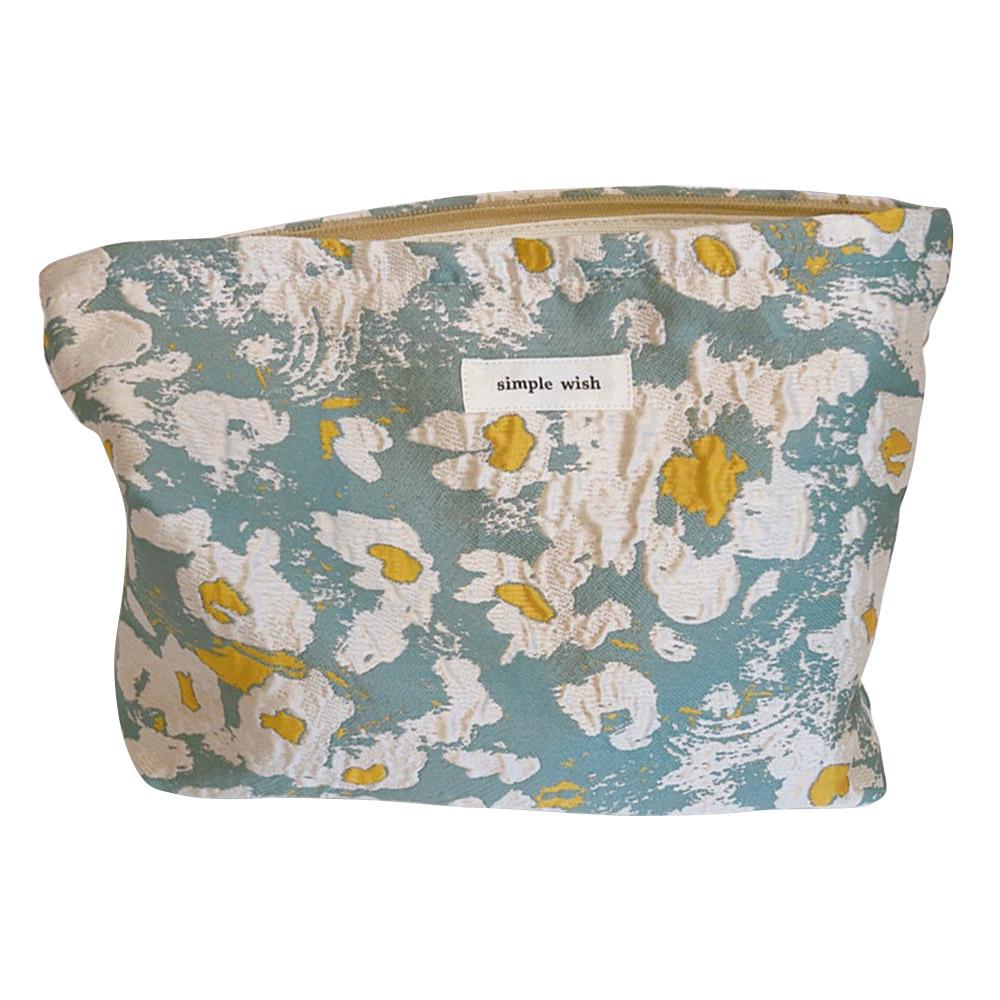 Simple Pattern Makeup Bag Travel Toiletry Organizer Pouch Canvas Cosmetic Bag