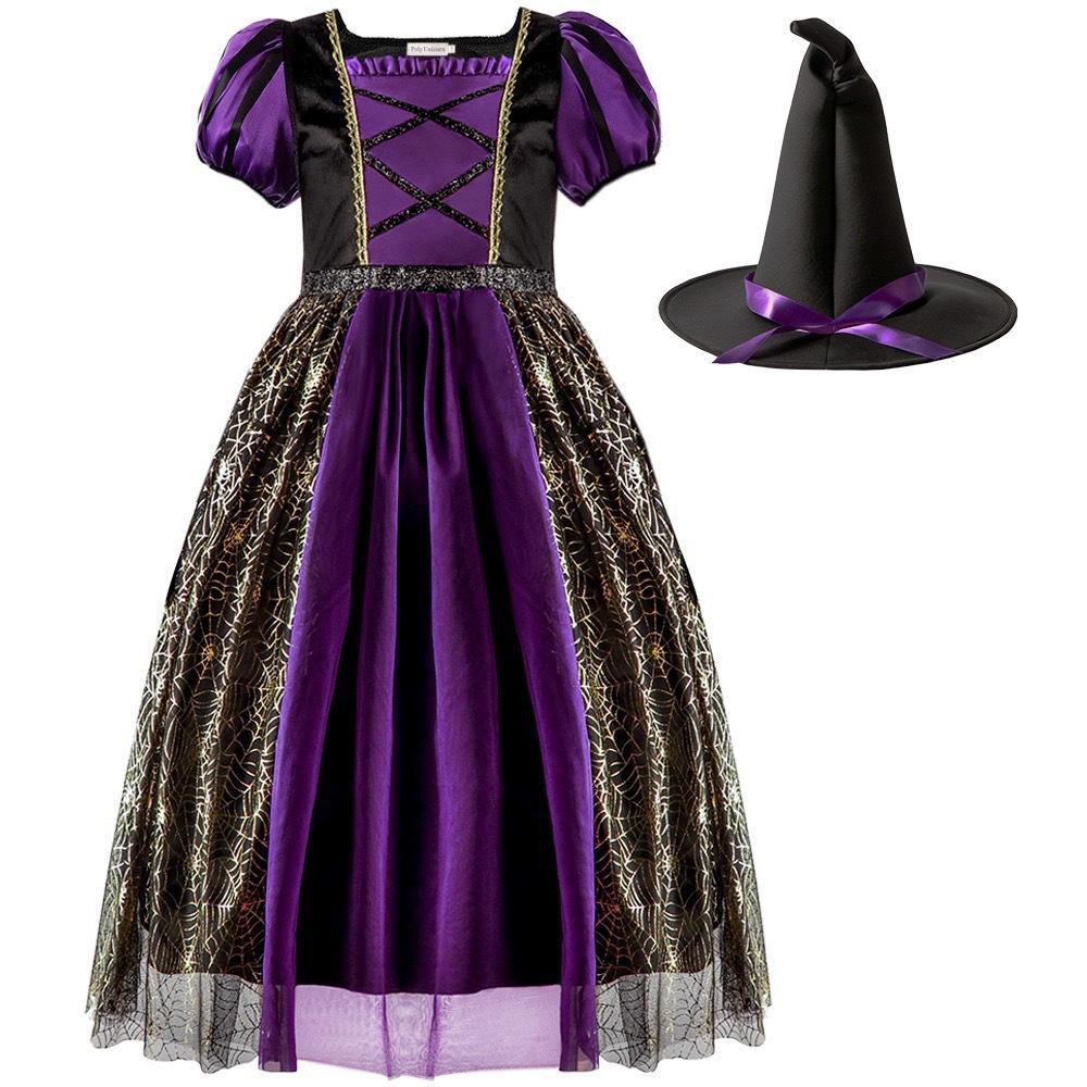 Baby Girls Halloween Witch Costume Children Cosplay Dresses Party Clothes Dress