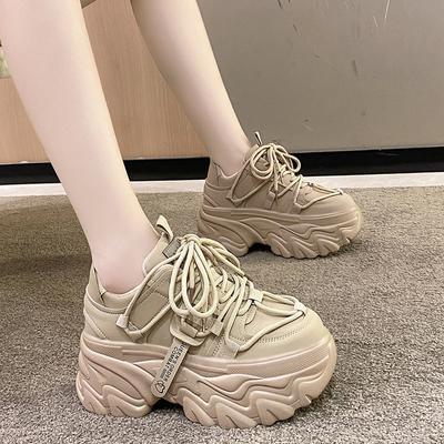 Thick Bottom Increased 8cm Female Autumn Spring New Breathable Muffin Bottom Shoes Ins Trendy Casual Sneaker