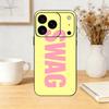 Luxury Y2K Style SWAG Phone Case For iPhone 17,16,15,14,13,12,11 Plus,Pro Max,SE4Soft Silicone Black Cover
