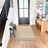 Cotton Thread Woven Carpet with Tassel Boho Style Twill Mixed Color Rugs for Bedroom Knitted Entry Floor Mat Outdoor Area Rug