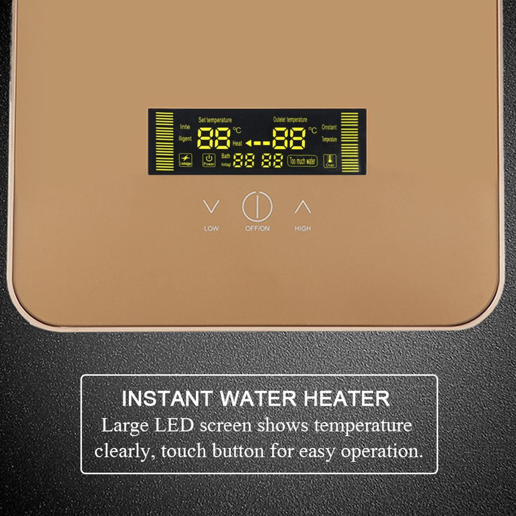 220V 8500W Tankless Instant Electric Hot Water Heater Shower for Home Bathroom