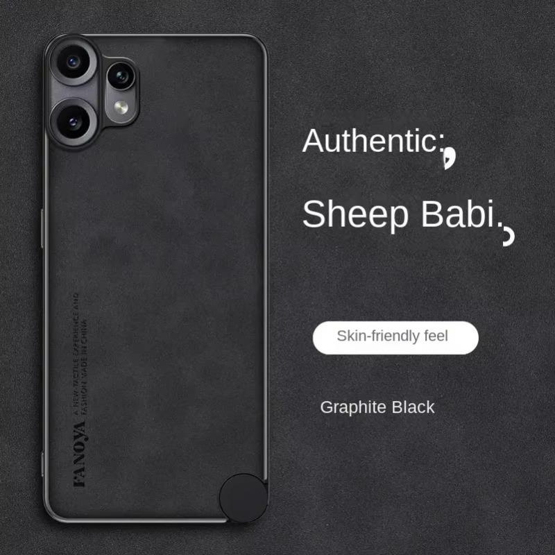 

Для Nothing CMF Phone 2 Pro Матовий чохол з овечої шкіри з твердою задньою кришкою для CMF Phone2pro 3A Захист камери Ударостійкий Чохол з м якою рамкою Nothing CMF Phone 1 чорний