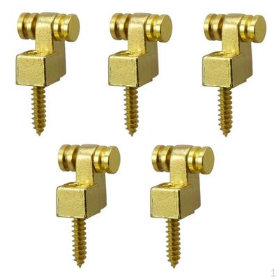 Satz mit 5 E-Gitarrensaiten mit Saitenbäumen – Gold