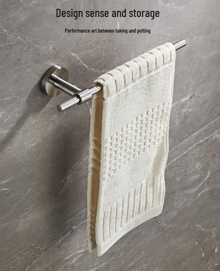 Customized 304 Stainless Steel Bathroom Hardware Set: Wall-Mounted Towel Bar and Tissue Holder