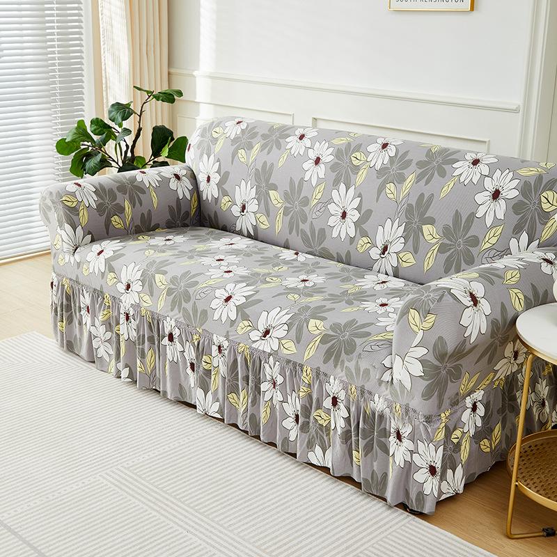 Elastic Sofa Cover All-Inclusive Cover Nordic Style Sofa Cover Non-Slip Fabric Skirt Sofa Cover