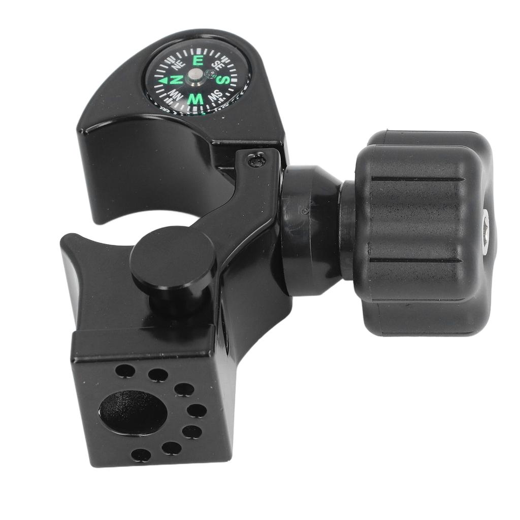 32mm Range Pole Cradle Bracket Aluminum Alloy Universal Portable Data Collector Cradle with Compass for GPS Surveying