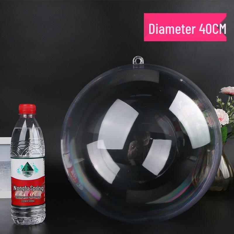 2-40CM Acrylic Transparent Hollow Ball for Wedding and Mall Decorations
