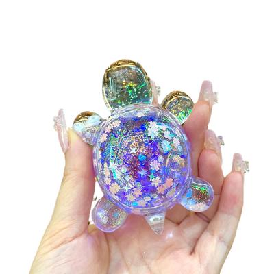 Diy Creative Table Toy Gift with Luminous Sand, Dazzling and Sparkling Turtle Ornaments