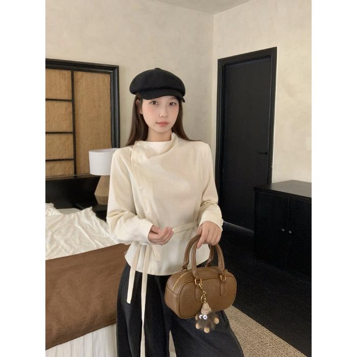 

Women s Plus Size Long Sleeve Shirt - Autumn/Winter, Unique Design, High-End Feel 500 pcs Min Order абрикосовый