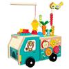 Toddler Educational Wooden Farm Radish Pull Toy - Car Shape, Color Recognition & Matching