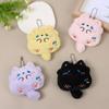 Krásná měkká plyšová klíčenka kreslená hračka pro panenku Plyšový přívěsek Kawaii Cat s ocasem