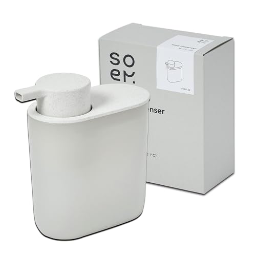 

[2025 Good Design Award Winner] soem (Easy Refill) Foaming Hand Soap Dispenser, White [Made in Japan], Large Capacity 430ml, Pump Type, Can be Placed