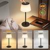 Lampe de table sans fil - NETTLIFE - Lampe tactile LED - Batterie rechargeable USB - Intensité variable - Noir