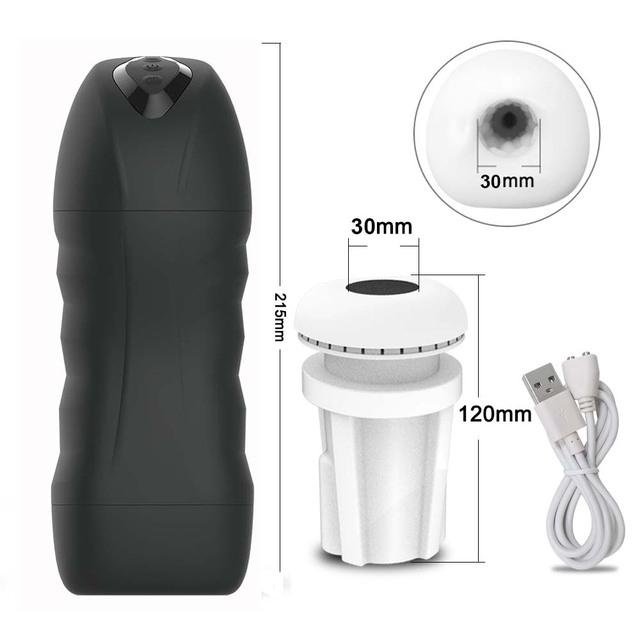 New Automatic Sucking Male Masturbator 5 Suction Power 10 Vibrating Blowjob Deep Throat Masturbation Device Sex Toy Adult Products Men's